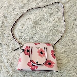 Kate Spade Pink Floral Dome Satchel Purse